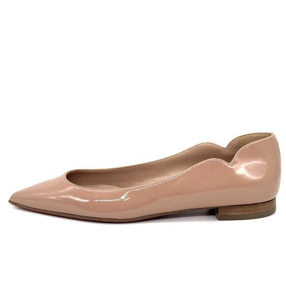 Christian Louboutin HOT CHICKITA Scallop Patent Ballerina Flat Shoes - Picture 4 of 13